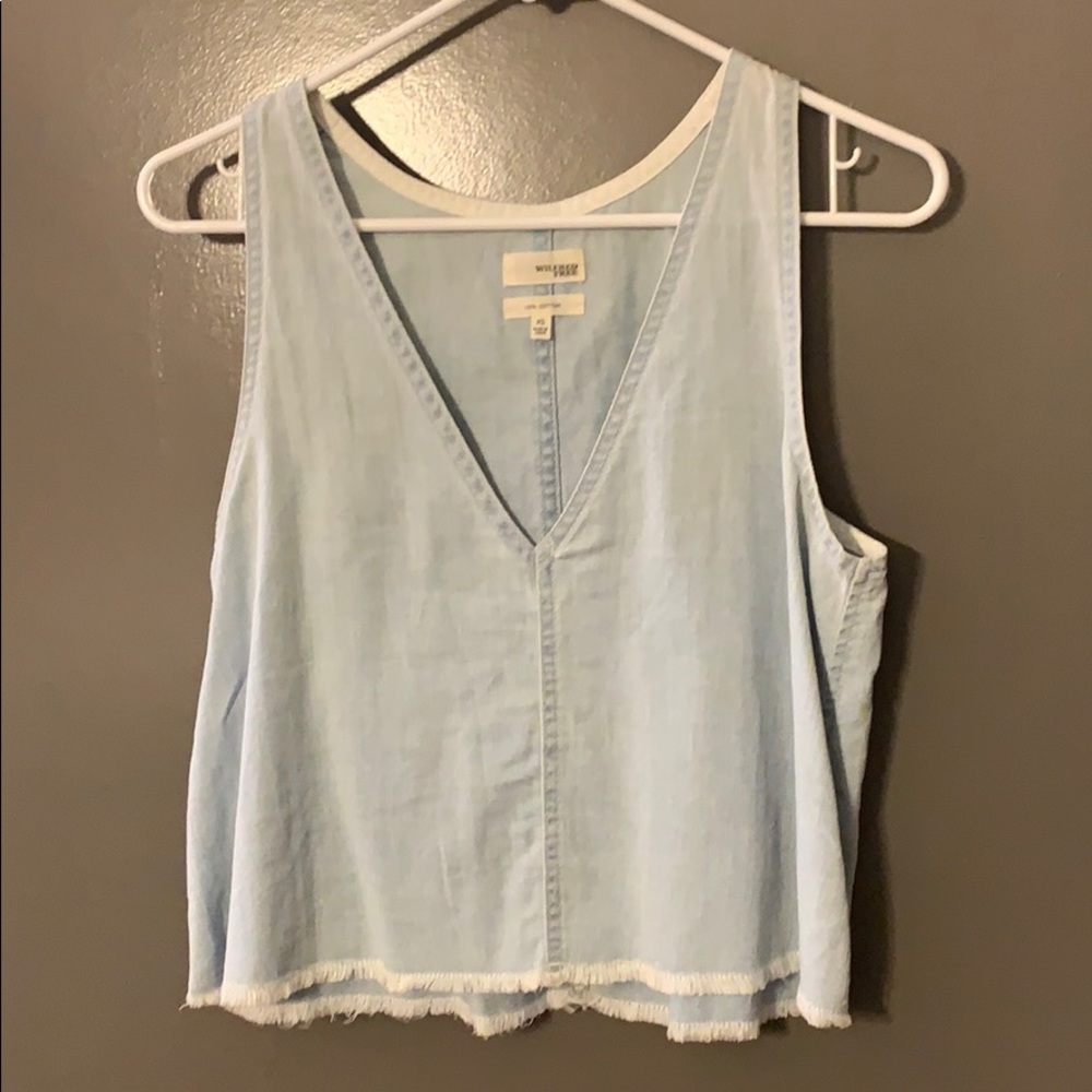 Denim tank top from Aritzia